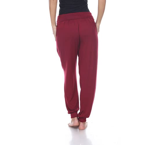 Womens White Mark Solid Harem Pants
