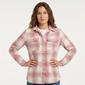 Womens Mountain Ridge Long Sleeve Twill Plaid Shacket - Pink - image 1