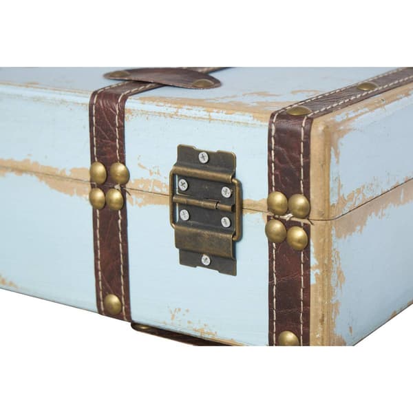 9th & Pike® Farmhouse Wooden Trunks - Set of 3