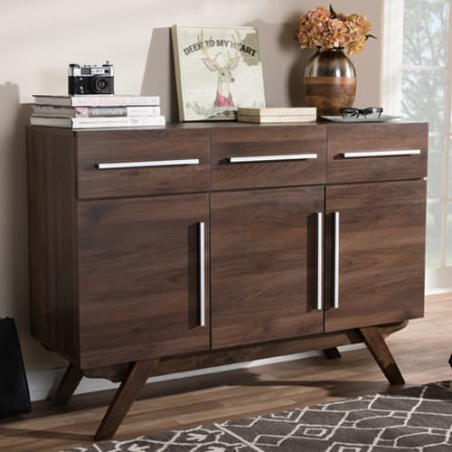 Baxton Studio Ashfield 3-Drawer Sideboard
