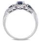 Gemstones Classics™ 10kt. White Gold Sapphire Halo Twist Ring - image 3