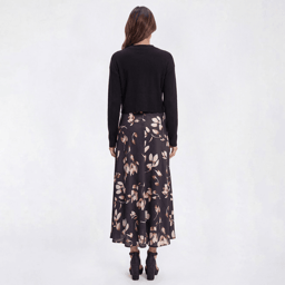 Womens Nina Leonard Long Sleeve Leaf Two In One Sweater Dress