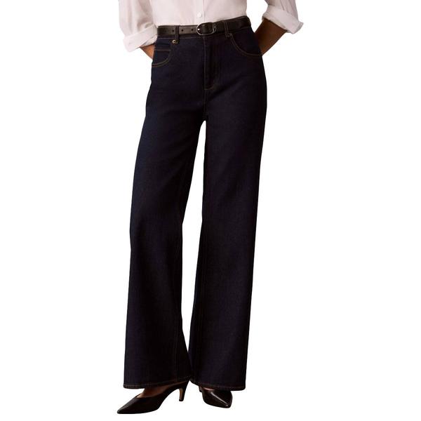 Womens Calvin Klein High Rise Wide Flare Legacy Denim - image 