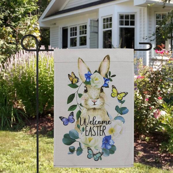 Northlight Seasonal Bunny and Butterflies Easter Garden Flag