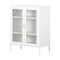 South Shore Eddison Pure White Mesh 2-Door Storage Cabinet - image 1