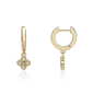 Brilliant Grown Gold-Plated  1/10ctw. Lab-Grown Diamond Earrings - image 2