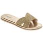 Womens Ashley Blue Crisscross Shimmer Slide Sandals - image 1