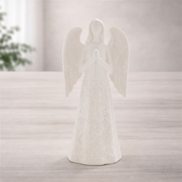 Melrose White Praying Angel Ceramic Figurine
