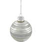Northlight 4ct. Silver Stripes Christmas Shiny Glass Ornaments - image 6