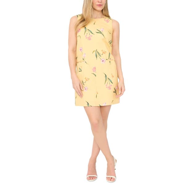 Petite MSK Sleeveless Floral Shift Dress with Pockets