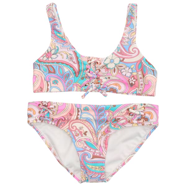 Girls (7-16) Raisins Tie Front Santarini Daze Swim Set - image 