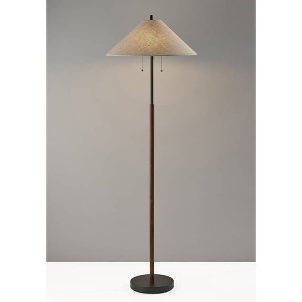 Adesso Palmer Walnut Floor Lamp