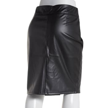 Juniors Joe B Stretch Pleather Midi Pencil Skirt with Front Slit - Boscov's