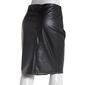 Juniors Joe B Stretch Pleather Midi Pencil Skirt with Front Slit - image 2