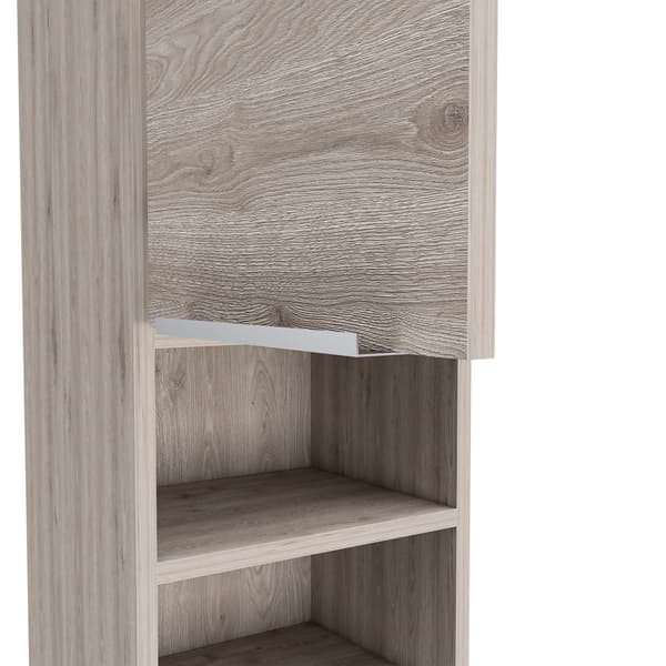 FM FURNITURE Ezra Light Grey Bathroom Cabinet