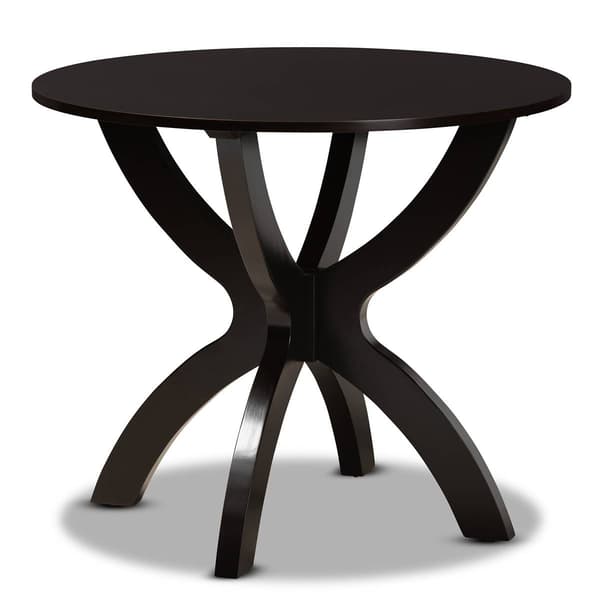 Baxton Studio Karla Dark Brown Finish Wood 5pc. Dining Set