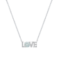 Saffron 1ctw. LOVE Turquoise Moissanite Diamond Pendant Necklace - image 1