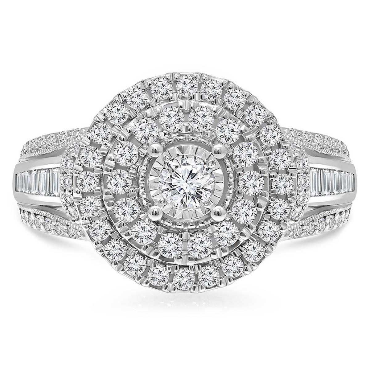 Diamond Classics(tm) White Gold 1ctw. Halo Bridal Ring
