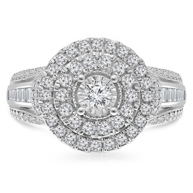 Diamond Classics(tm) White Gold 1ctw. Halo Bridal Ring