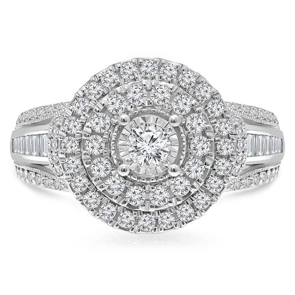 Diamond Classics(tm) White Gold 1ctw. Halo Bridal Ring