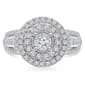 Diamond Classics(tm) White Gold 1ctw. Halo Bridal Ring - image 1