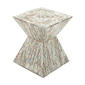 9th & Pike&#40;R&#41; Multi Mussel Shells And Wood Side Table - image 1