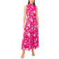 Womens MSK Sleeveless Mock Neck Foil Floral Tier Maxi Dress - image 2