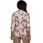 Petite Alfred Dunner Union Square Roll Tab Sleeve Leaf Blouse - image 2
