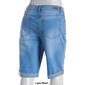 Womens Bleu Denim 11in. 5 Pocket Roll Cuff Denim Bermuda Shorts - image 2