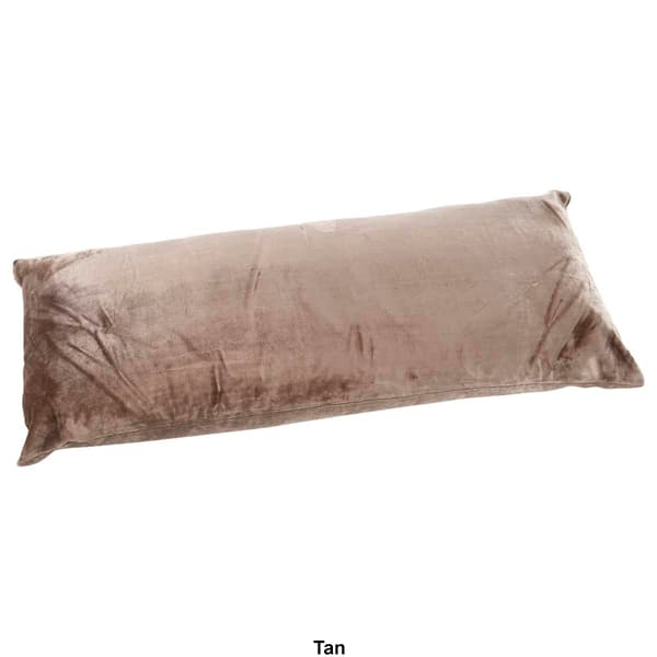 London Fog Solid Flannel Plush Body Pillow