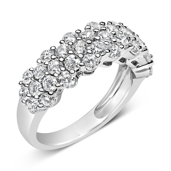 Haus of Brilliance 2ctw. Lab Grown Diamond Scattered Band Ring