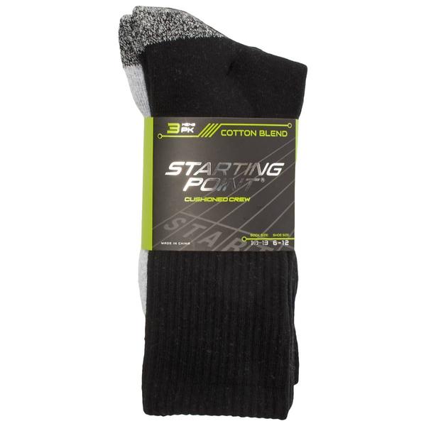 Mens Starting Point(R) Premium 3pk. Crew Socks - image 