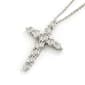 Diamond Classics(tm) Sterling Silver 1/10ctw. Cross Pendant - image 1