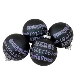 Northlight Seasonal 4ct. Merry Little Christmas Ball Ornaments