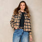 Petite Architect(R) Brushed Plaid Button Front Crop Jacket - image 1