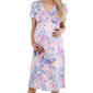 Womens Due Time Short Sleeve V-Neck Midi Maternity Dress -Tie Dye - image 3