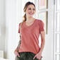 Womens Architect&#40;R&#41; Solid Slub Short Sleeve V-Neck Tee - image 1