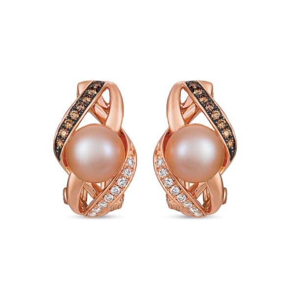 Le Vian Chocolatier(R) Strawberry Pearls(R) & Diamond Earrings - image 
