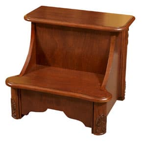 Linon Home Decor Woodbury Mahogany Bed Step - image 