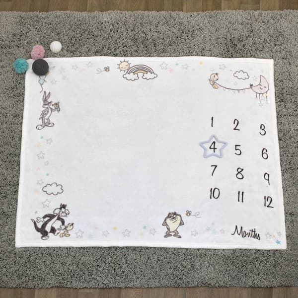 Warner Bros. Looney Tunes Milestone Baby Blanket