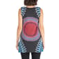 Womens 24/7 Comfort Apparel Blue Circle Extra Long Tunic Top - image 2