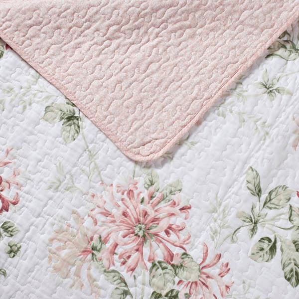 Laura Ashley® Honeysuckle 136 Thread Count Reversible Quilt Set