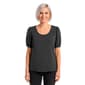 Womens Adrianna Papell Short Bubble Sleeve Dot Blouse - image 4