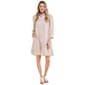 Womens Emma & Michele 3/4 Sleeve Stripe Linen-Like Shirtdress - image 1