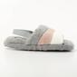Womens Capelli New York Striped Faux fur Backstrap Slippers - image 2