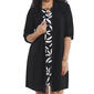 Womens Tiffany & Grey Jacket Print Mock 2Fer Dress - Black - image 3