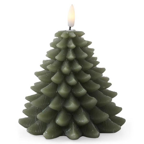 K&K Interiors 5.75in. Christmas Tree LED Candle w/ Timer - image 