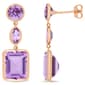 Sophia B 11 1/4ctw. Rose de France Amethyst Drop Earrings - image 1