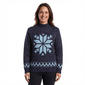 Womens Tint & Shadow Long Sleeve Snowflake Marled Pullover - image 1