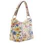 DS Fashion NY Double Zip Convertible Floral Hobo - image 2